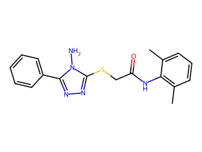 2-[(4-amino-5-phenyl-4H-1,2,4-triazol-3-yl)sulfanyl]-N-(2,6-dimethylphenyl)acetamide structure