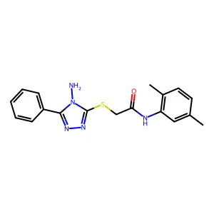 2-((4-amino-5-phenyl-4H-1,2,4-triazol-3-yl)thio)-N-(2,5-dimethylphenyl)acetamide structure
