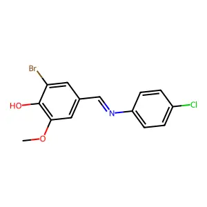 2-Bromo-4-[(4-chlorophenyl)iminomethyl]-6-methoxyphenol structure