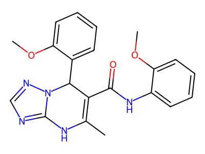 N,7-bis(2-methoxyphenyl)-5-methyl-4,7-dihydro-[1,2,4]triazolo[1,5-a]pyrimidine-6-carboxamide structure