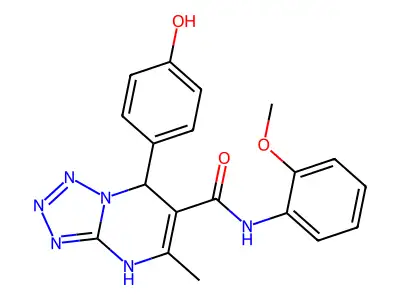 7-(4-hydroxyphenyl)-N-(2-methoxyphenyl)-5-methyl-4,7-dihydrotetrazolo[1,5-a]pyrimidine-6-carboxamide structure