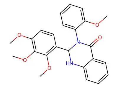 3-(2-methoxyphenyl)-2-(2,3,4-trimethoxyphenyl)-2,3-dihydro-4(1H)-quinazolinone structure