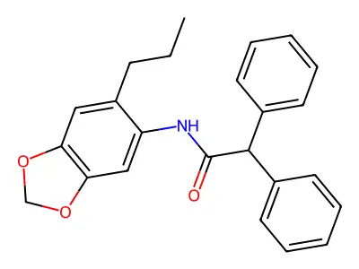 2,2-diphenyl-N-(6-propyl-1,3-benzodioxol-5-yl)acetamide structure