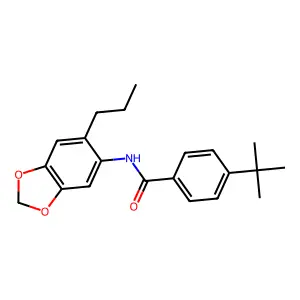 4-tert-butyl-N-(6-propyl-1,3-benzodioxol-5-yl)benzamide structure