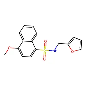 N-(furan-2-ylmethyl)-4-methoxynaphthalene-1-sulfonamide structure