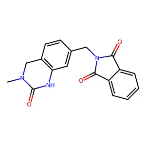 2-[(3-Methyl-2-oxo-1,4-dihydroquinazolin-7-yl)methyl]isoindole-1,3-dione structure