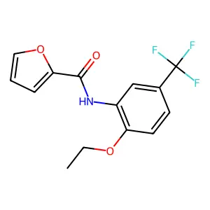 N-[2-ethoxy-5-(trifluoromethyl)phenyl]furan-2-carboxamide structure