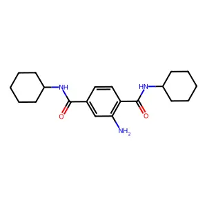 2-amino-N~1~,N~4~-dicyclohexylterephthalamide structure