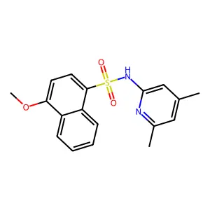 N-(4,6-dimethylpyridin-2-yl)-4-methoxynaphthalene-1-sulfonamide structure
