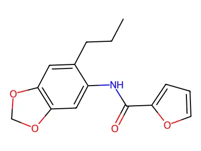 N-(6-propyl-1,3-benzodioxol-5-yl)furan-2-carboxamide structure