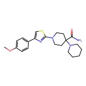 1'-[4-(4-methoxyphenyl)-1,3-thiazol-2-yl]-1,4'-bipiperidine-4'-carboxamide structure