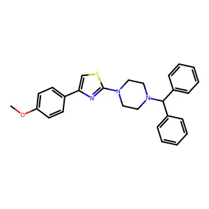2-(4-Benzhydrylpiperazin-1-yl)-4-(4-methoxyphenyl)-1,3-thiazole structure