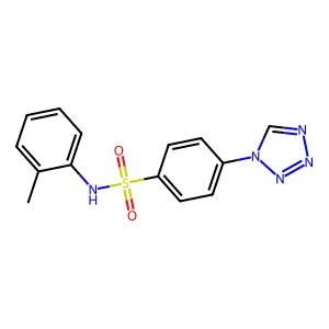 N-(2-methylphenyl)-4-(tetrazol-1-yl)benzenesulfonamide structure