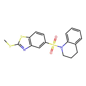 5-(3,4-dihydro-2H-quinolin-1-ylsulfonyl)-2-methylsulfanyl-1,3-benzothiazole structure