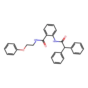 2-[(diphenylacetyl)amino]-N-(2-phenoxyethyl)benzamide structure