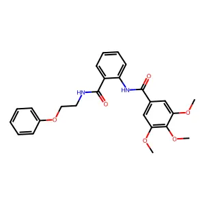 3,4,5-trimethoxy-N-[2-(2-phenoxyethylcarbamoyl)phenyl]benzamide structure