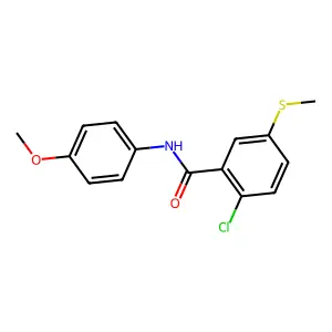2-Chloro-N-(4-methoxyphenyl)-5-(methylthio)benzamide structure