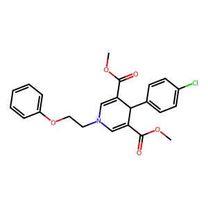 dimethyl 4-(4-chlorophenyl)-1-(2-phenoxyethyl)-4H-pyridine-3,5-dicarboxylate structure