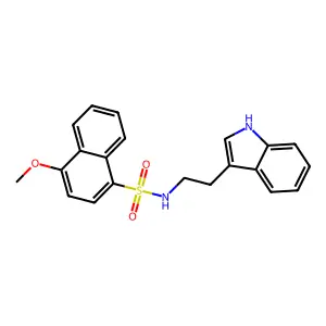 N-[2-(1H-indol-3-yl)ethyl]-4-methoxynaphthalene-1-sulfonamide structure