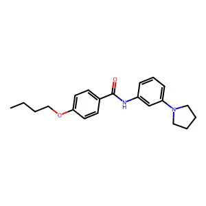 4-butoxy-N-(3-pyrrolidin-1-ylphenyl)benzamide structure