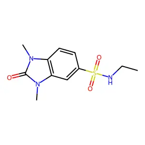 N-ethyl-1,3-dimethyl-2-oxo-2,3-dihydro-1H-benzimidazole-5-sulfonamide structure