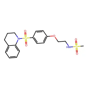 N-{2-[4-(3,4-dihydro-1(2H)-quinolinylsulfonyl)phenoxy]ethyl}methanesulfonamide structure