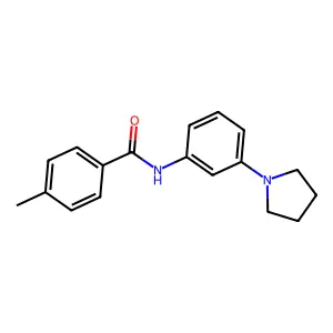4-methyl-N-(3-pyrrolidin-1-ylphenyl)benzamide structure