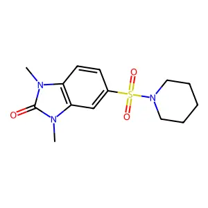 1,3-Dimethyl-5-piperidin-1-ylsulfonylbenzimidazol-2-one structure