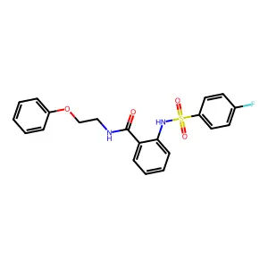 2-[(4-fluorophenyl)sulfonylamino]-N-(2-phenoxyethyl)benzamide structure