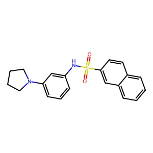 N-(3-pyrrolidin-1-ylphenyl)naphthalene-2-sulfonamide structure