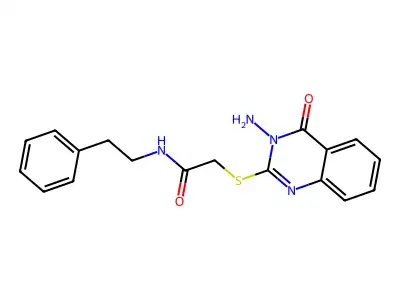2-[(3-Amino-3,4-dihydro-4-oxo-2-quinazolinyl)thio]-N-(2-phenylethyl)acetamide structure