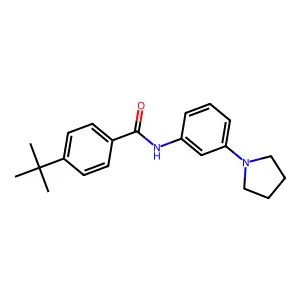 4-叔丁基-N-(3-吡咯烷-1-yl苯基)苯甲酰胺 structure