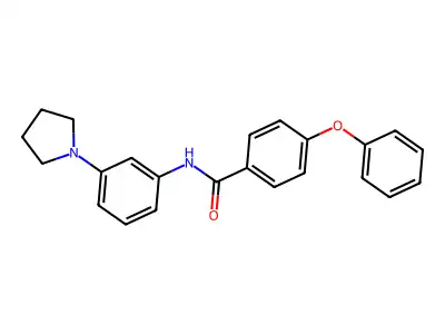 4-phenoxy-N-(3-pyrrolidin-1-ylphenyl)benzamide structure