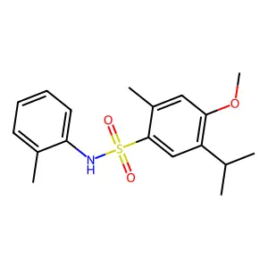 4-methoxy-2-methyl-N-(2-methylphenyl)-5-propan-2-ylbenzenesulfonamide structure