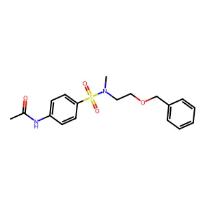 N-[4-[methyl(2-phenylmethoxyethyl)sulfamoyl]phenyl]acetamide structure