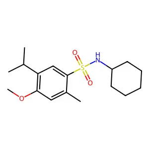 N-cyclohexyl-4-methoxy-2-methyl-5-propan-2-ylbenzenesulfonamide structure