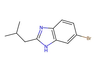 6-bromo-2-(2-methylpropyl)-1H-benzimidazole structure