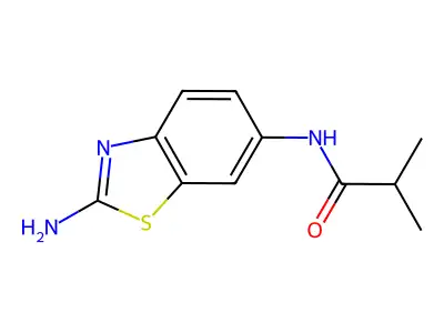 N-(2-Aminobenzo[d]thiazol-6-yl)isobutyramide structure