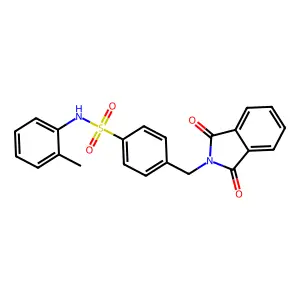4-[(1,3-dioxoisoindol-2-yl)methyl]-N-(2-methylphenyl)benzenesulfonamide structure