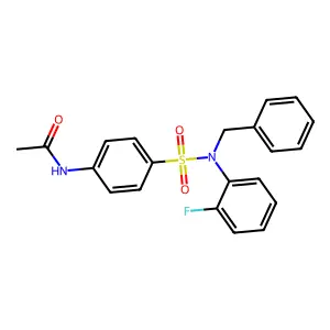 N-[4-[benzyl-(2-fluorophenyl)sulfamoyl]phenyl]acetamide structure