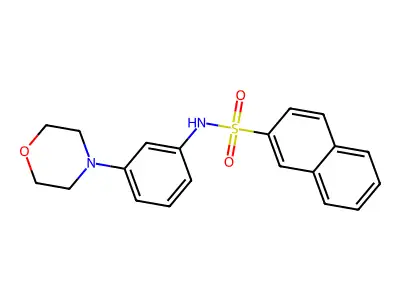 N-(3-morpholin-4-ylphenyl)naphthalene-2-sulfonamide structure