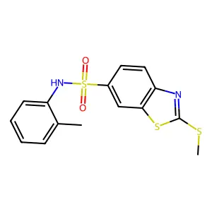 N-(2-methylphenyl)-2-(methylsulfanyl)-1,3-benzothiazole-6-sulfonamide structure