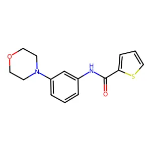 N-(3-morpholin-4-ylphenyl)thiophene-2-carboxamide structure