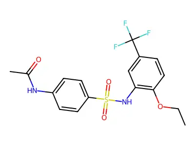 N-[4-[[2-ethoxy-5-(trifluoromethyl)phenyl]sulfamoyl]phenyl]acetamide structure
