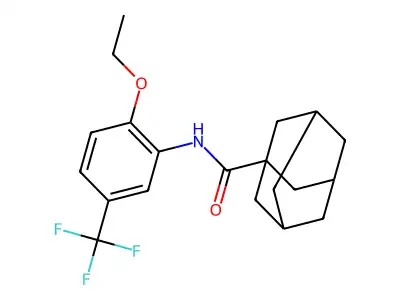 N-[2-ethoxy-5-(trifluoromethyl)phenyl]adamantane-1-carboxamide structure