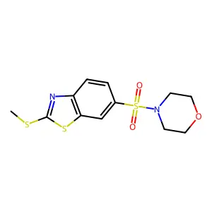 2-(Methylthio)-6-(4-morpholinylsulfonyl)-1,3-benzothiazole structure