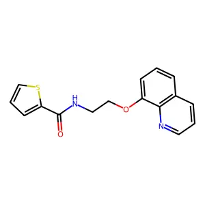 N-(2-quinolin-8-yloxyethyl)thiophene-2-carboxamide structure