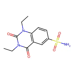 1,3-Diethyl-2,4-dioxoquinazoline-6-sulfonamide structure