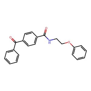 4-benzoyl-N-(2-phenoxyethyl)benzamide structure