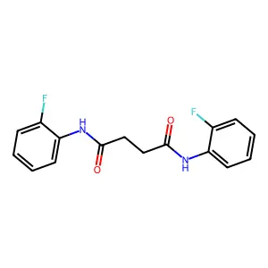 N,N'-双(2-氟苯基)丁二酰胺 structure
